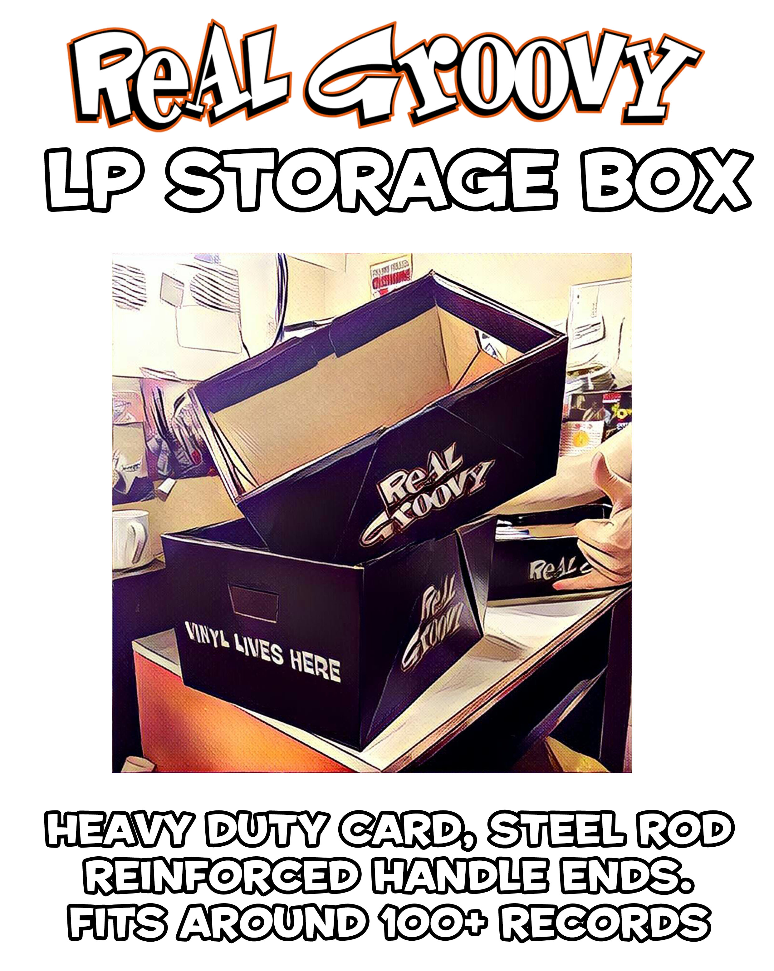 Lp Box Vinyl *pick Up Only No Shipping* Vinyl Lives Here Storage Record Box 100+